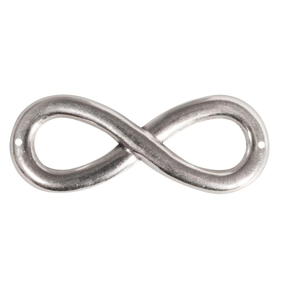 Infinity - Unendlichkeit, Tibetsilber Metallteil, 51x20mm, per Stück