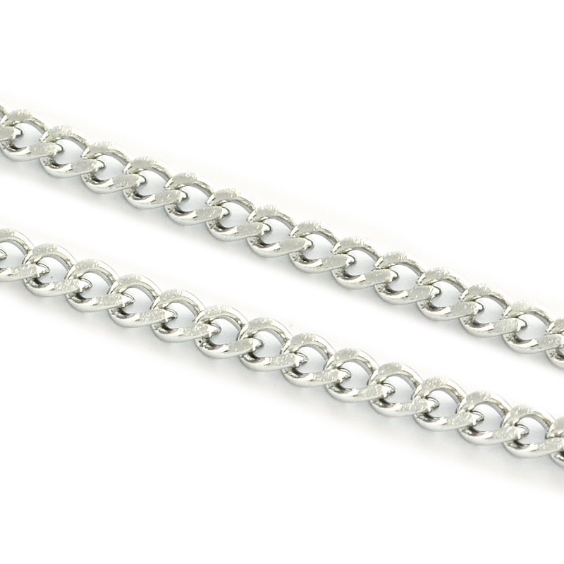 Edelstahlkette 4x3x0.8 mm 1 Meter