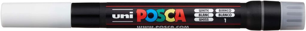 UNI POSCA Marker PCF-350 WEISS Pinselspitze 1 - 10 mm