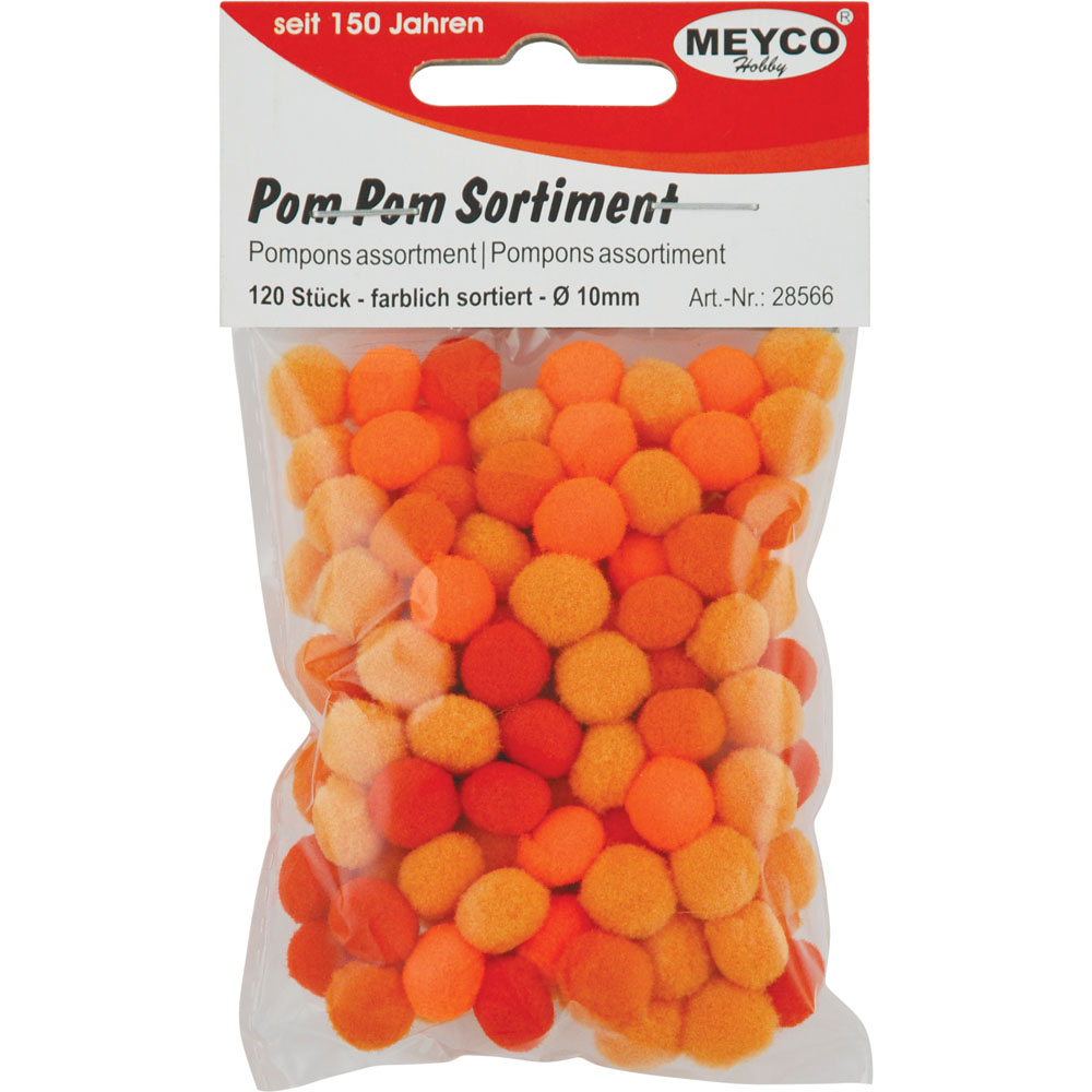 Pom Pom verschiedene Farben sortiert 10mm 120 Stück / Packung Pom Pom verschiedene Farben sortiert 10mm 120 Stück / Packung