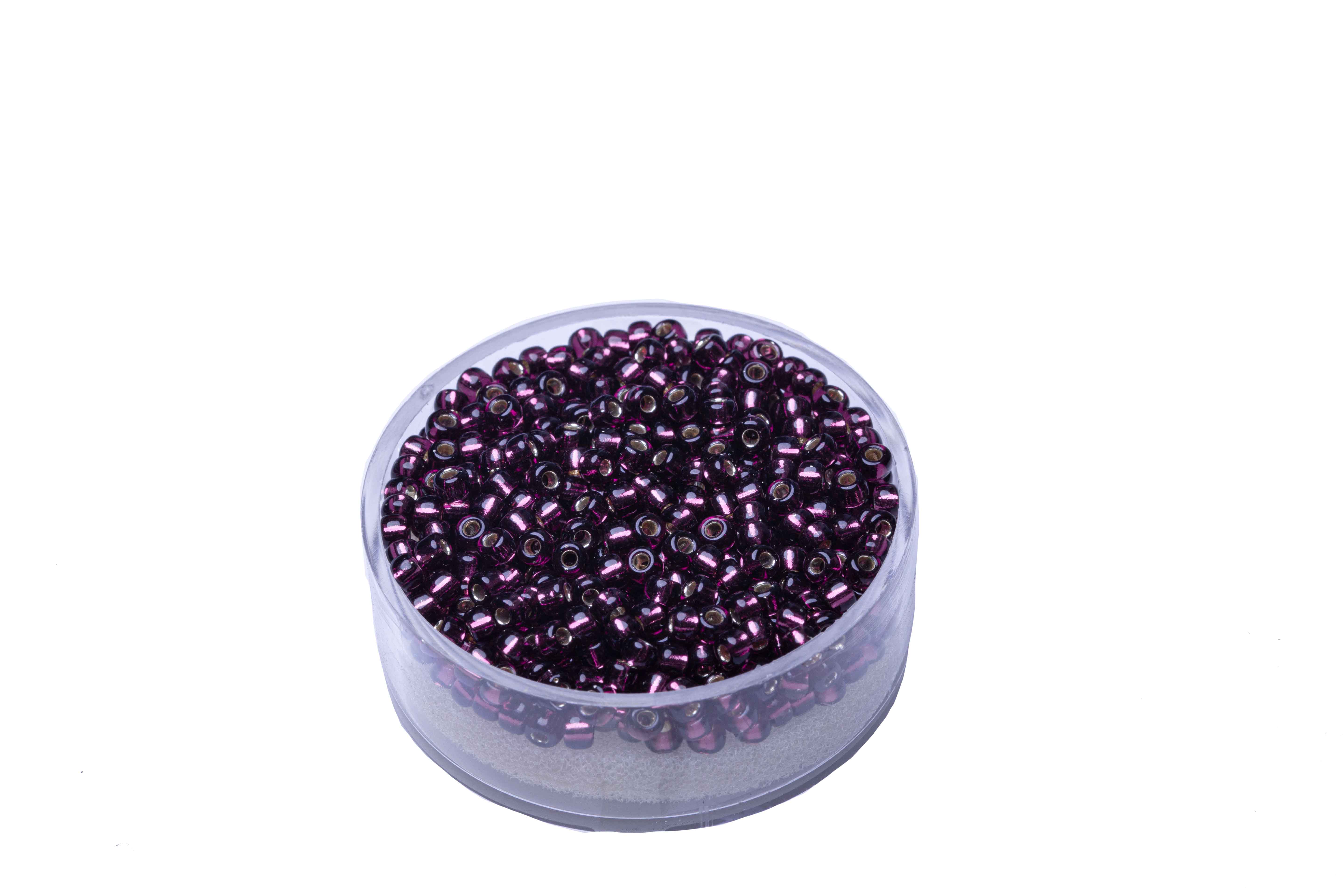 Japanische Miyuki Beads Rocailles silverlined amethyst 2,5mm 12g