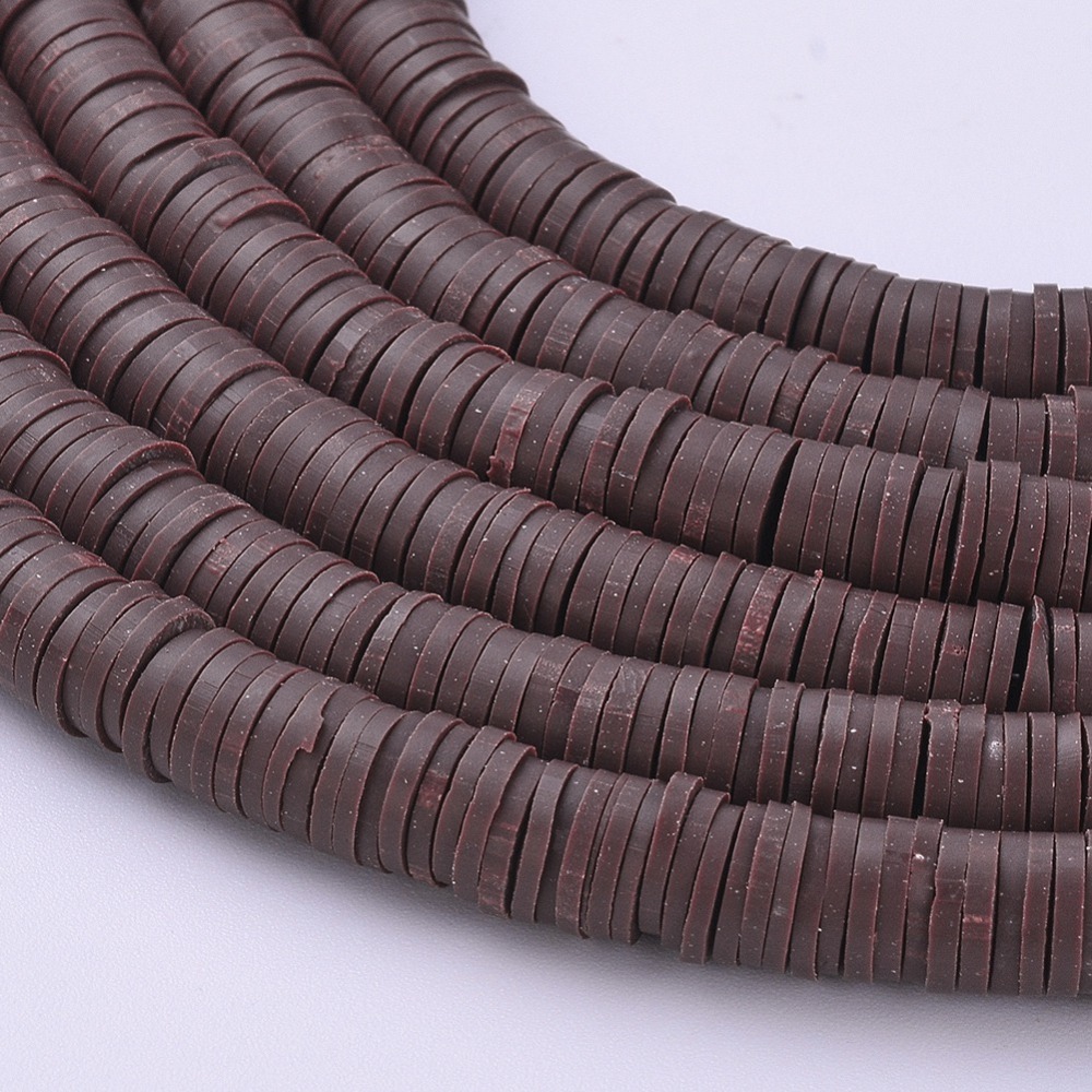 Heishi-Perlen Polymerclay Perlenscheiben 6x1mm 380-400Stk/Strang