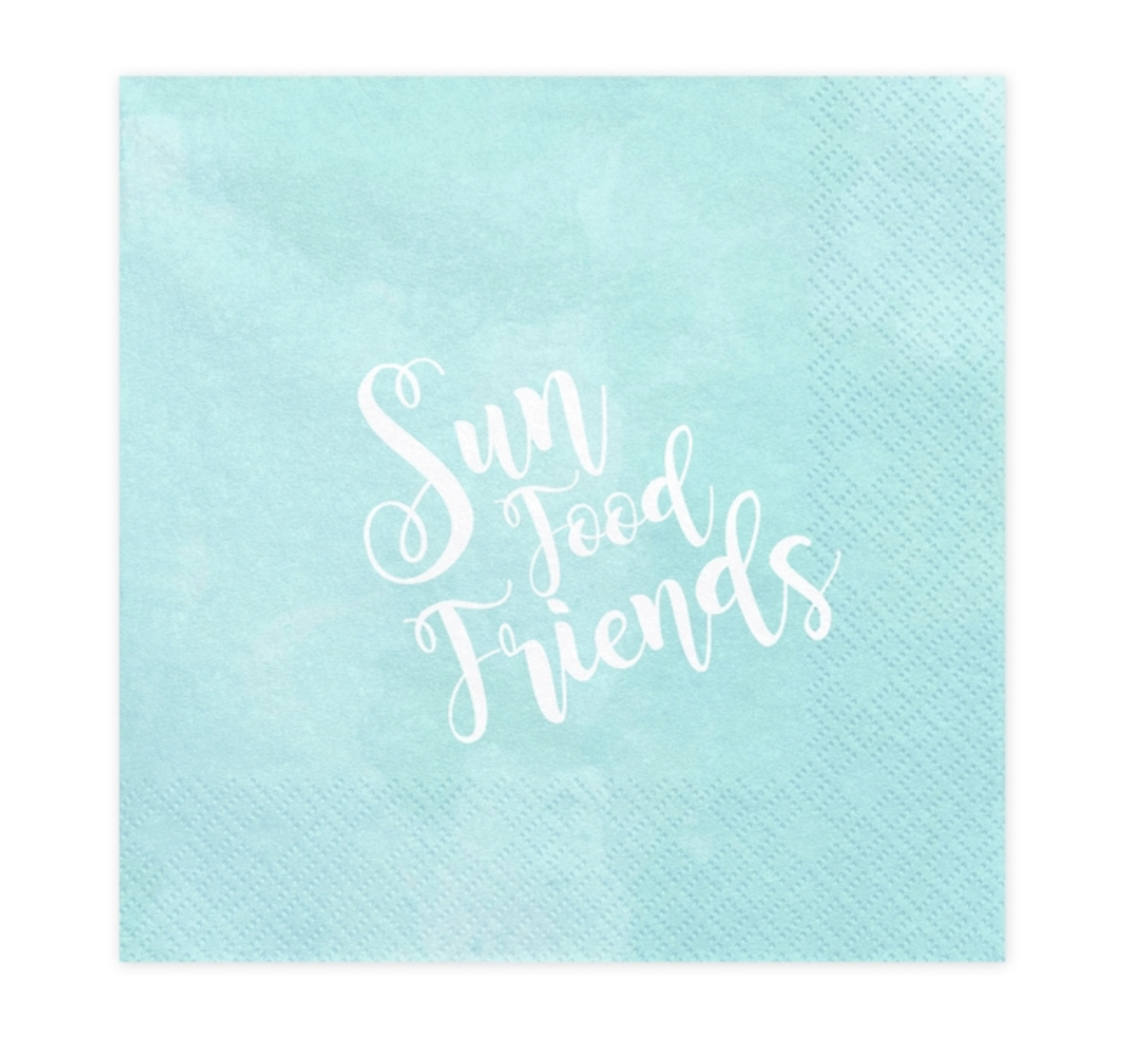 Serviette Sun Food Friend türkis 33x33cm Napkins