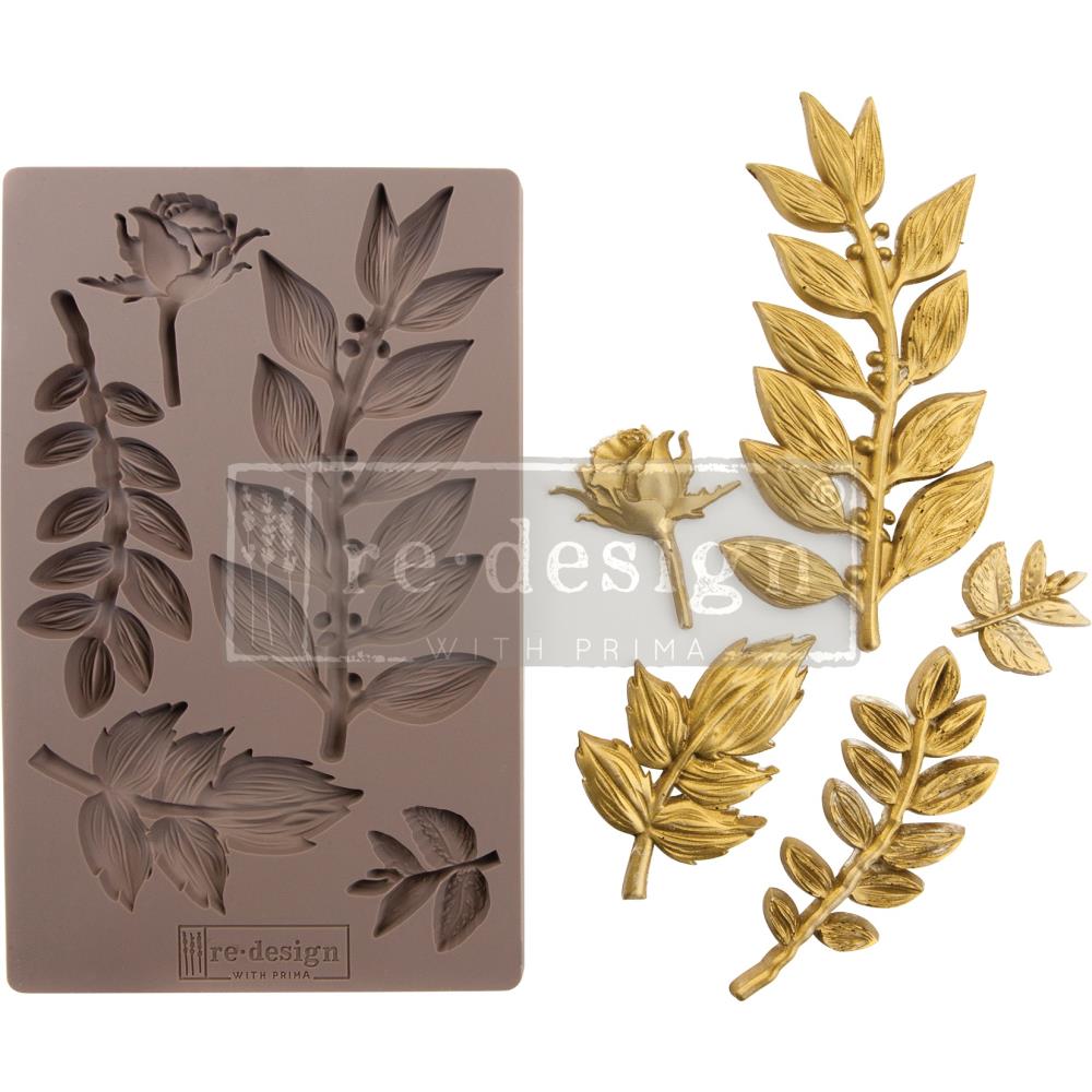 Silikon Pressform Leafy Blossoms 12,7x20,3cm