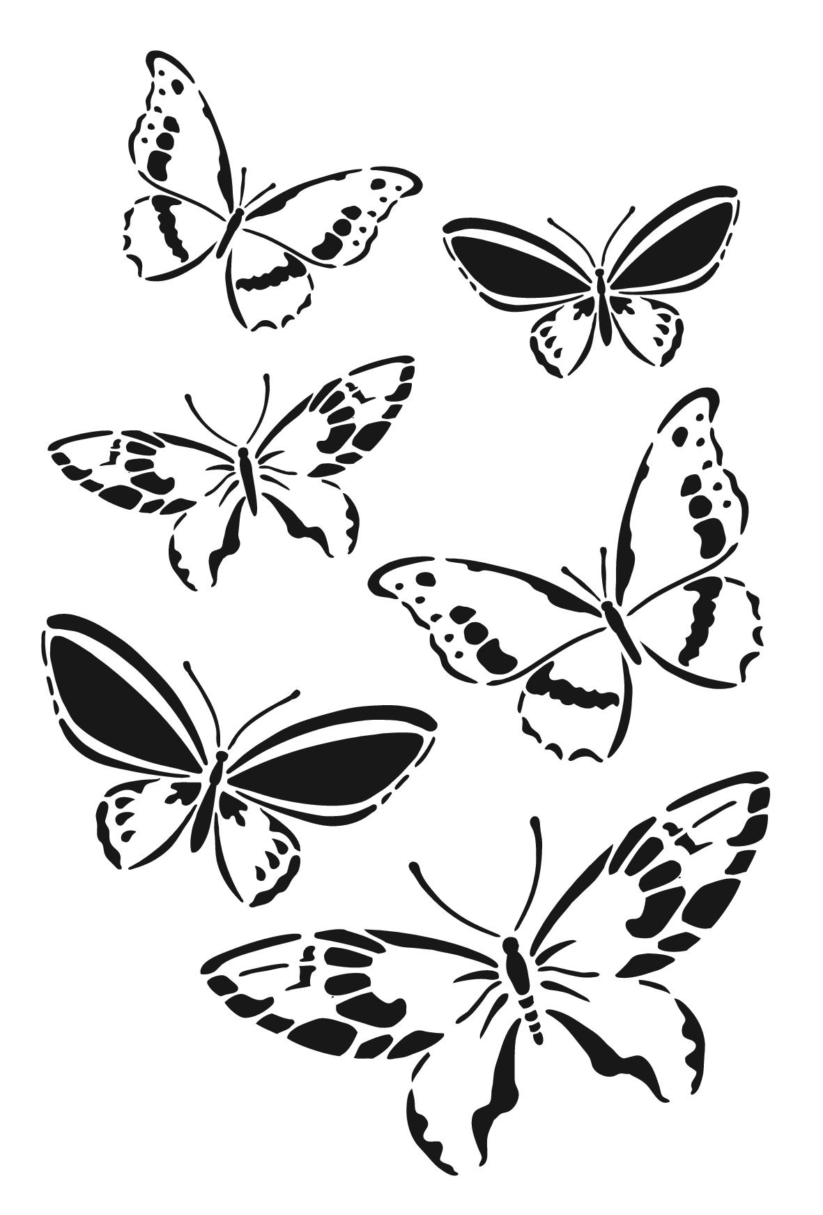 Schablone-Schmetterling