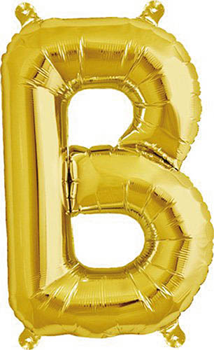 Foil Balloons Folienballone Alphabet ABC Buchstaben Zahlen gold 14"