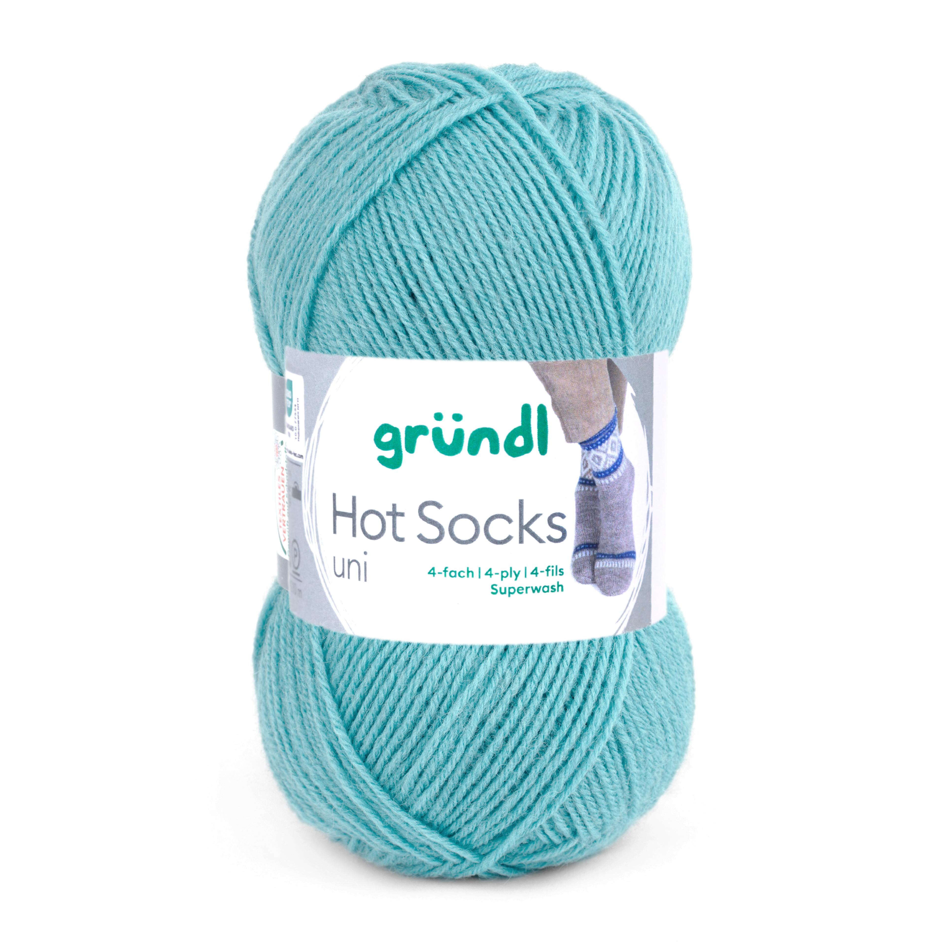 Hot Socks uni 50 MINT Sockenwolle 4-fach superwash 50g/210m