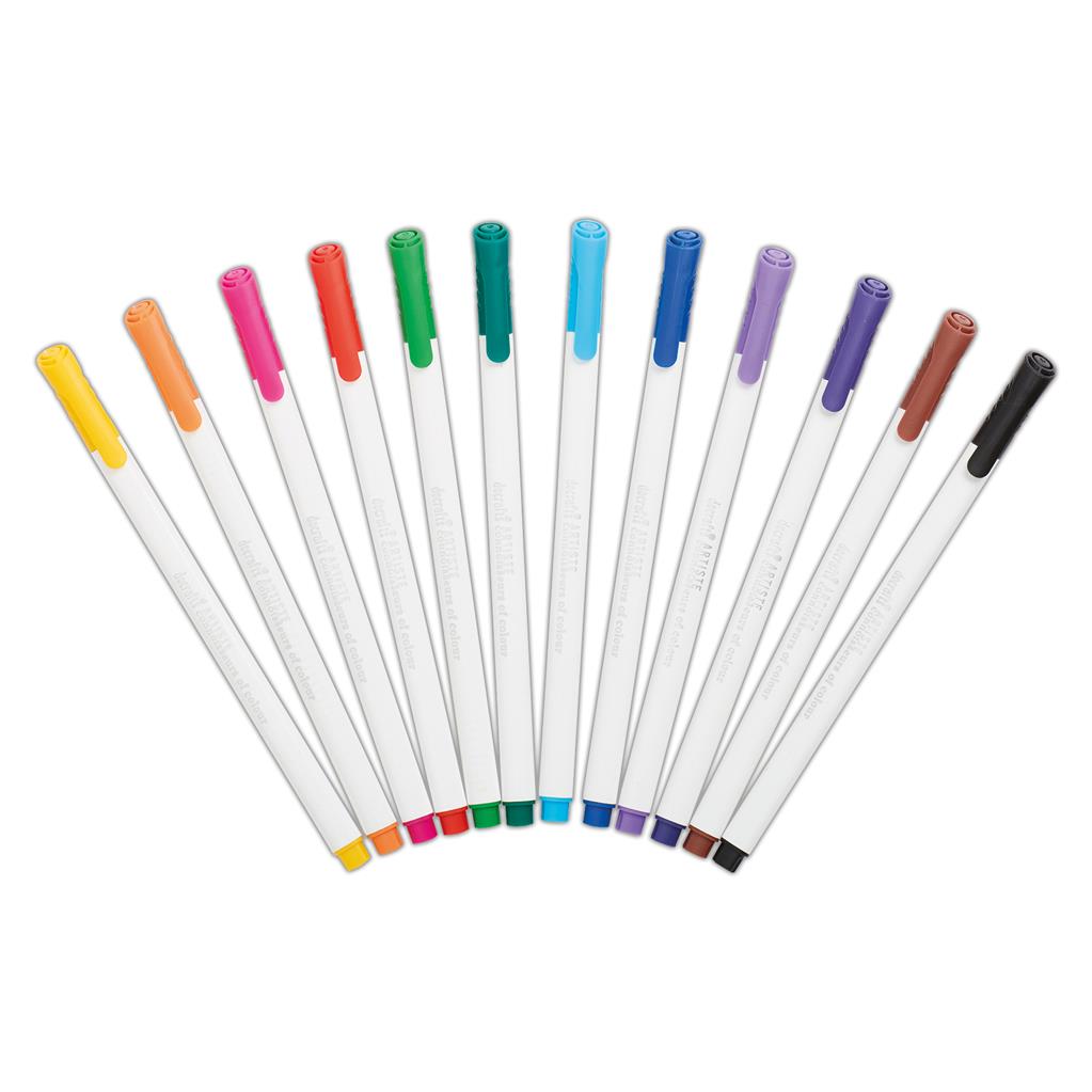 Fineliner Stifte Set 12 Stück bunt 0,4mm