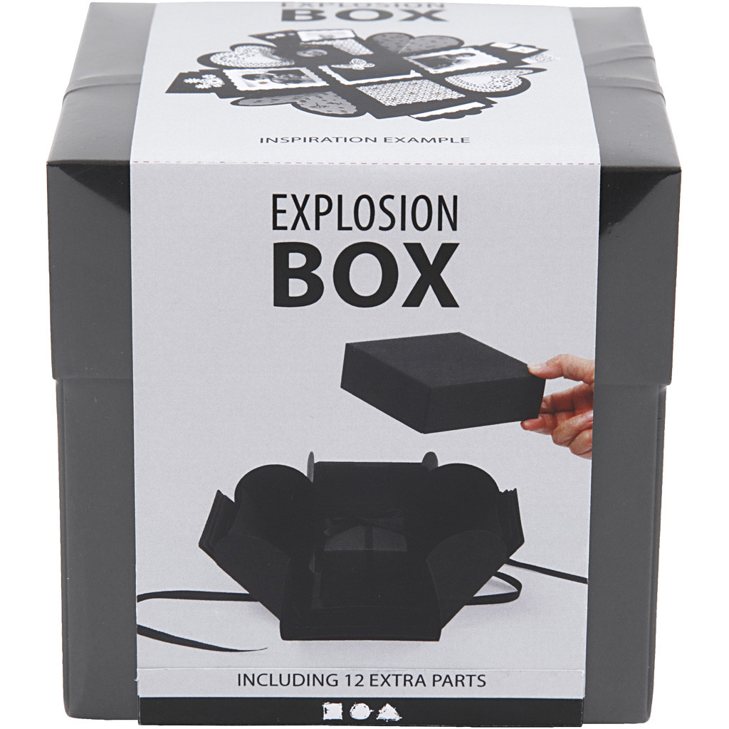 Explosionsbox Überraschungsbox 12,5x12,5cm 