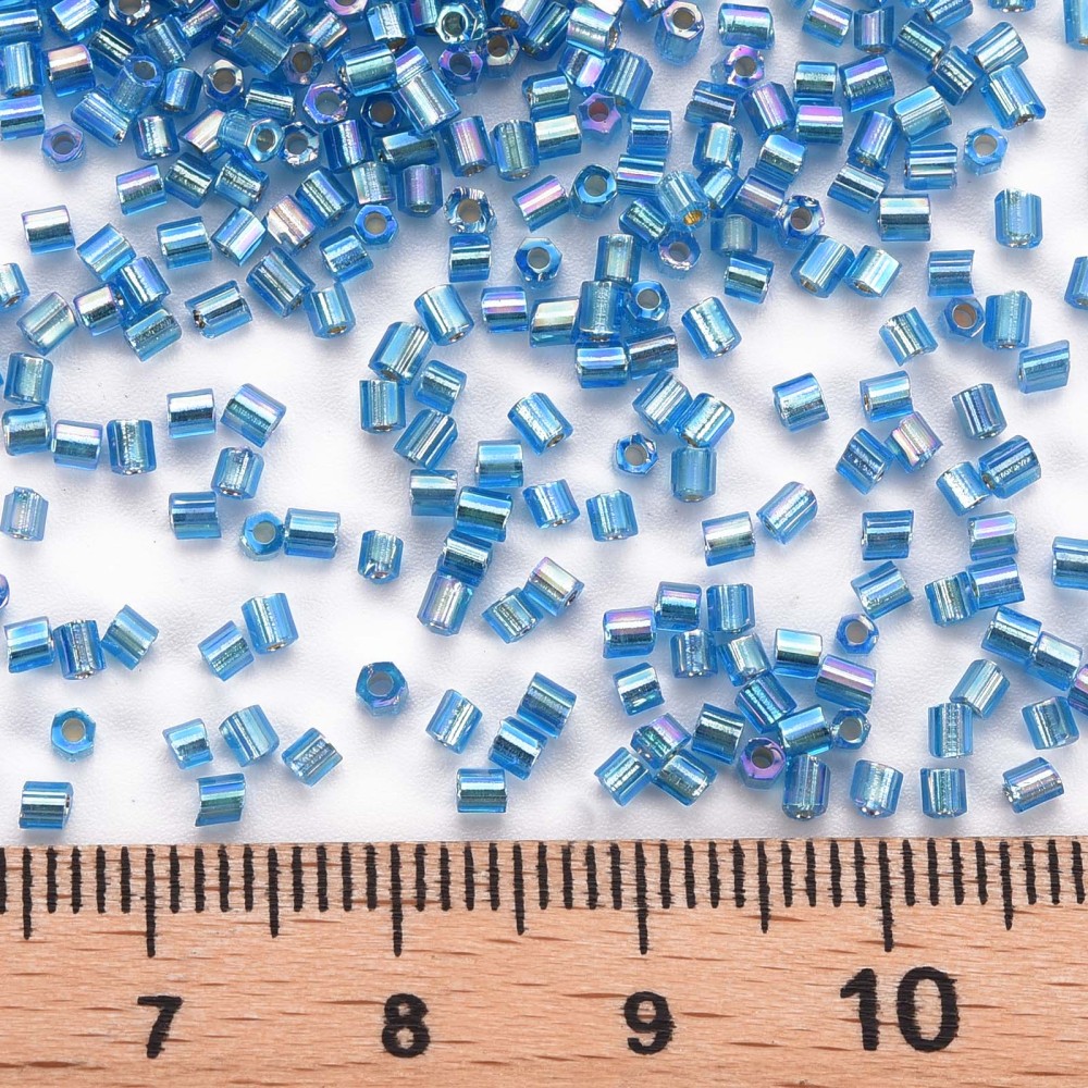 Stiftperlen 2,5-3x2mm, Kleine Glass Bugle Beads, 17g/Dose