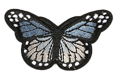 Patch Schmetterling grau
