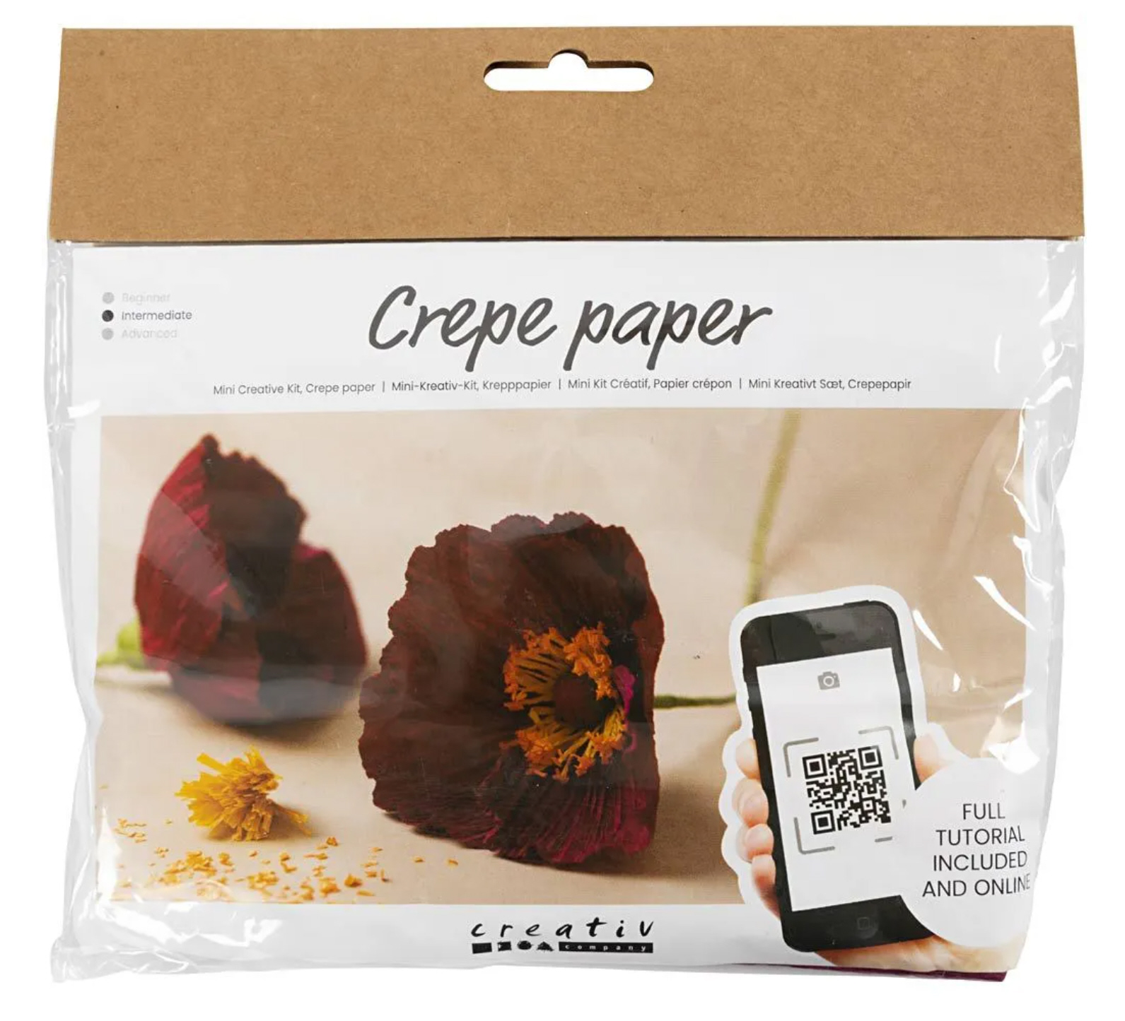 Mini Kreativ Set Krepppapier Mohn Kreppanteil 180% 105g Mini Kreativ Set Krepppapier Mohn Kreppanteil 180% 105g