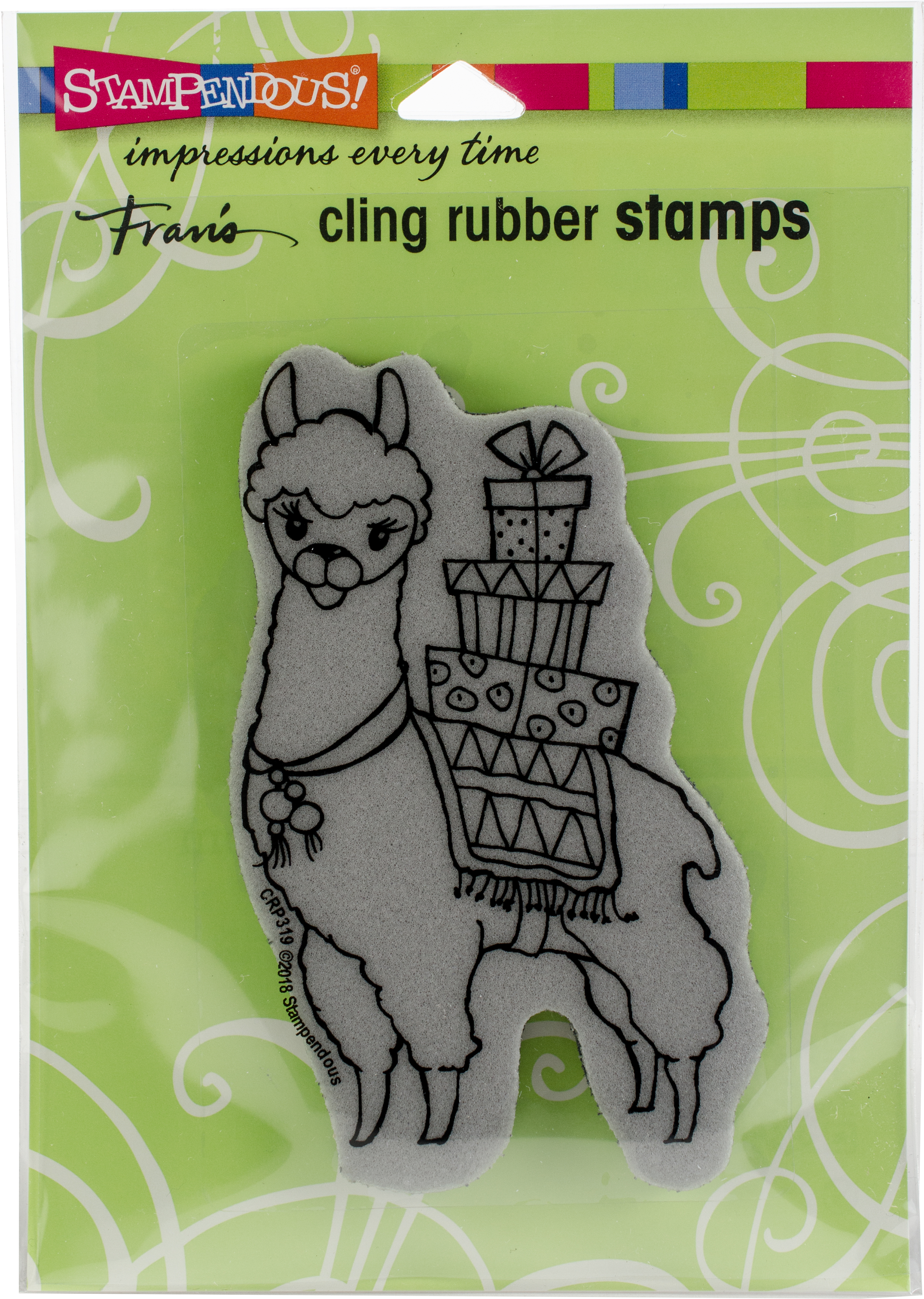 Stampendous Alpaka Lama Gummistempel Cling Rubber Stamp 11x6,5cm