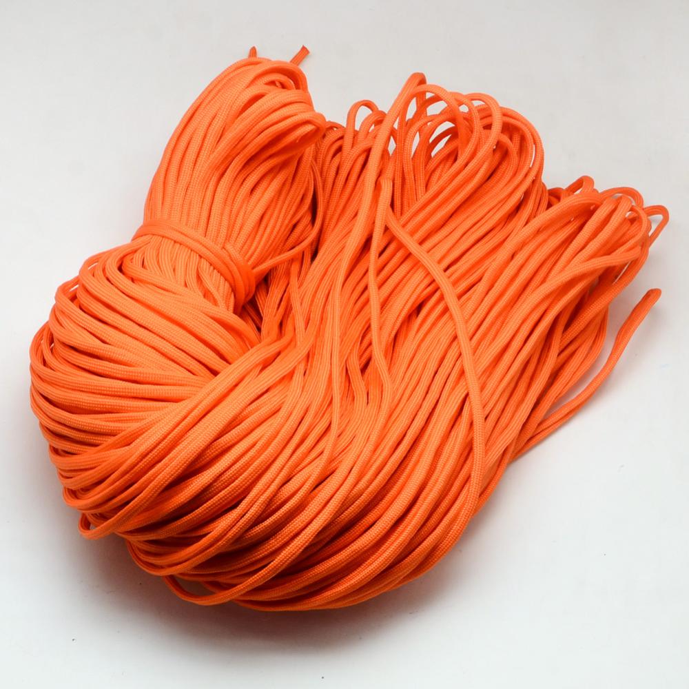 Paracord Kordel UNI DUNKELORANGE einfärbig 4mm 6,4m/ Bund 