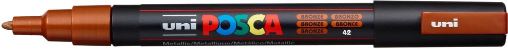 UNI POSCA Marker PC-3M METALLIC BRONZE Rundspitze 0,9-1,3mm UNI POSCA Marker PC-3M METALLIC BRONZE Rundspitze 0,9-1,3mm