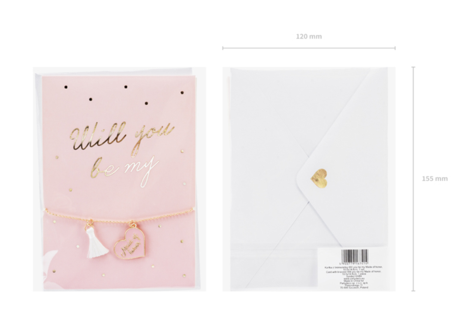 Karte mit Armband Will you be my Maid of honor 10.5x14.8cm Karte mit Armband Will you be my Maid of honor 10.5x14.8cm