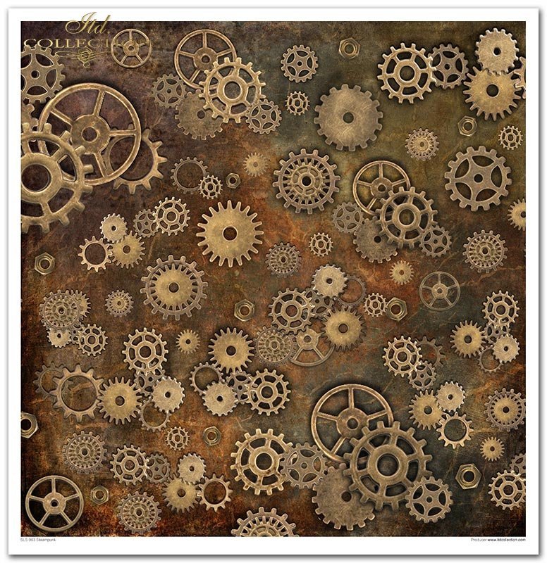 Scrapbooking-Papier Set Steampunk 31x32cm 200 g/m2 11 Blatt 