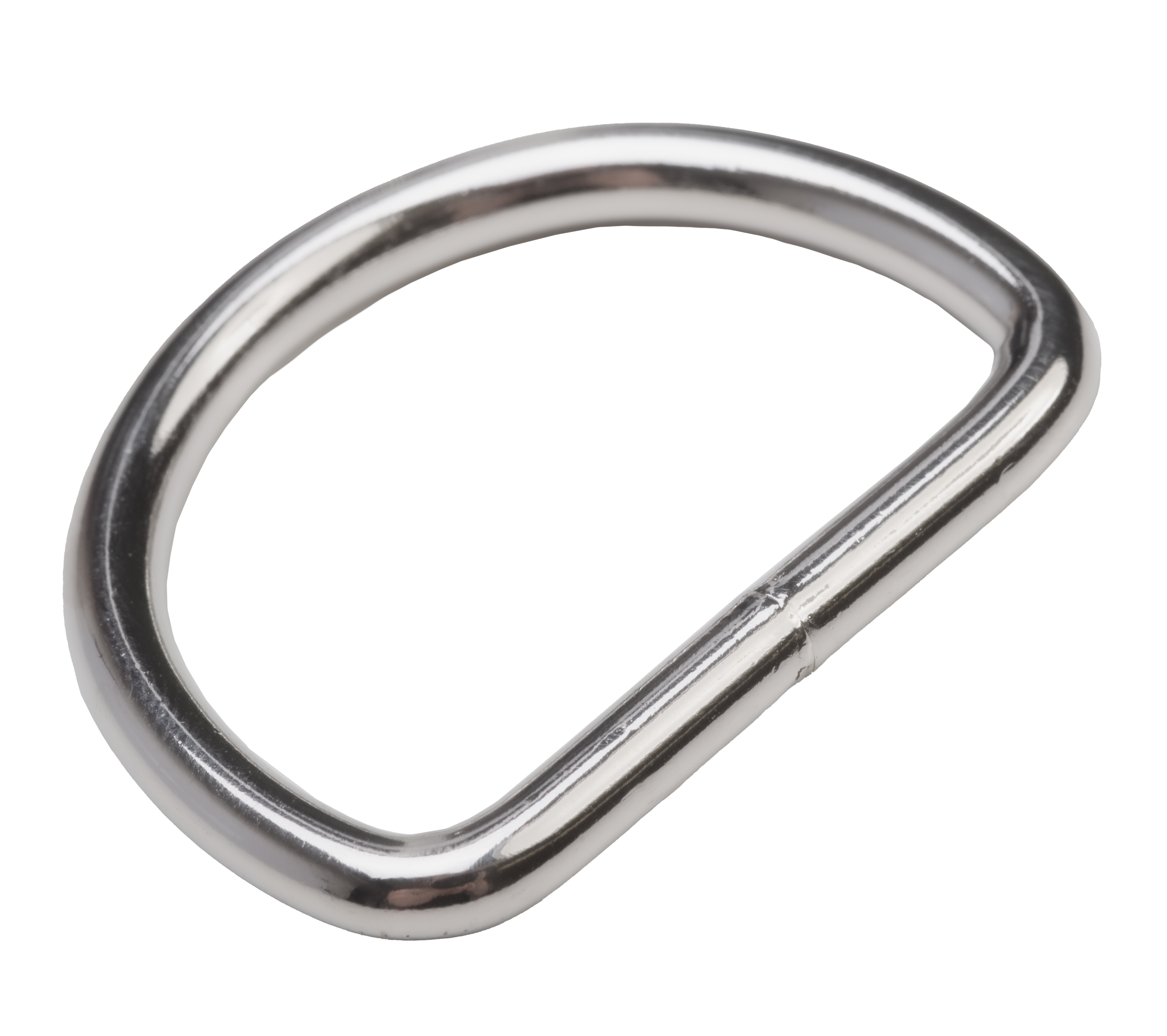 Halbring D-Ring silbern Stahl 30x22x3,8mm 4 Stück 