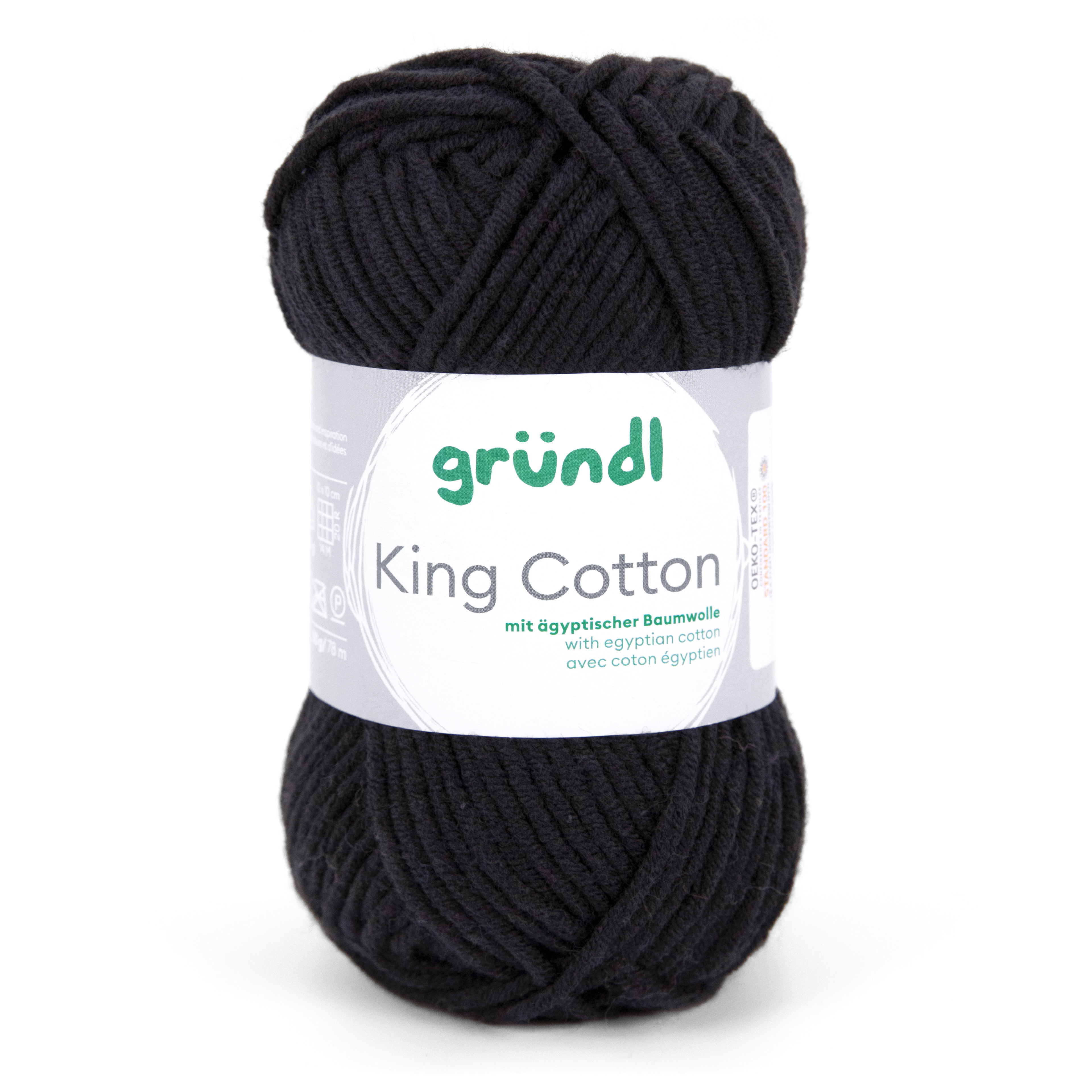 King Cotton SCHWARZ 55 % Polyacryl 45 % Baumwolle (egypt) 50g/78m