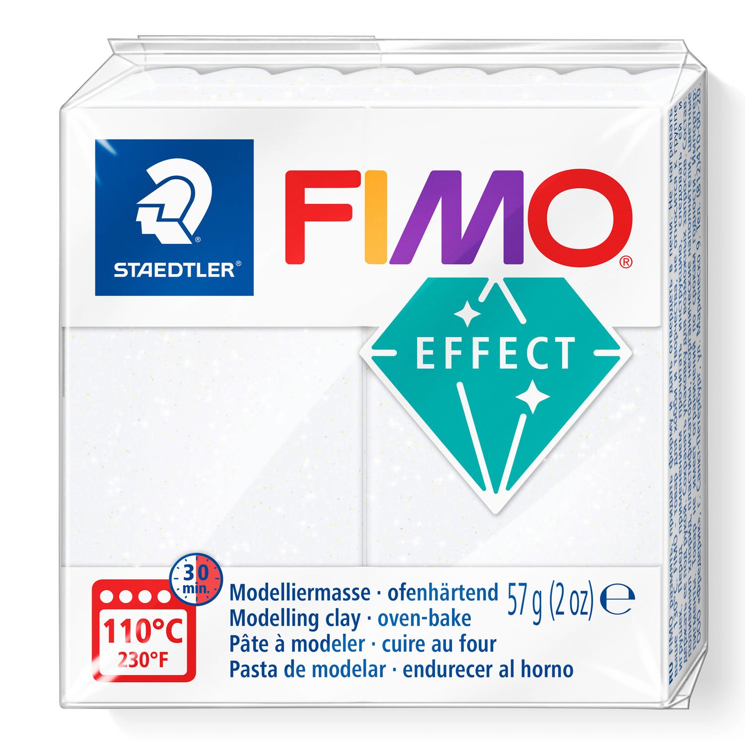 Fimo Effect Glitter weiss