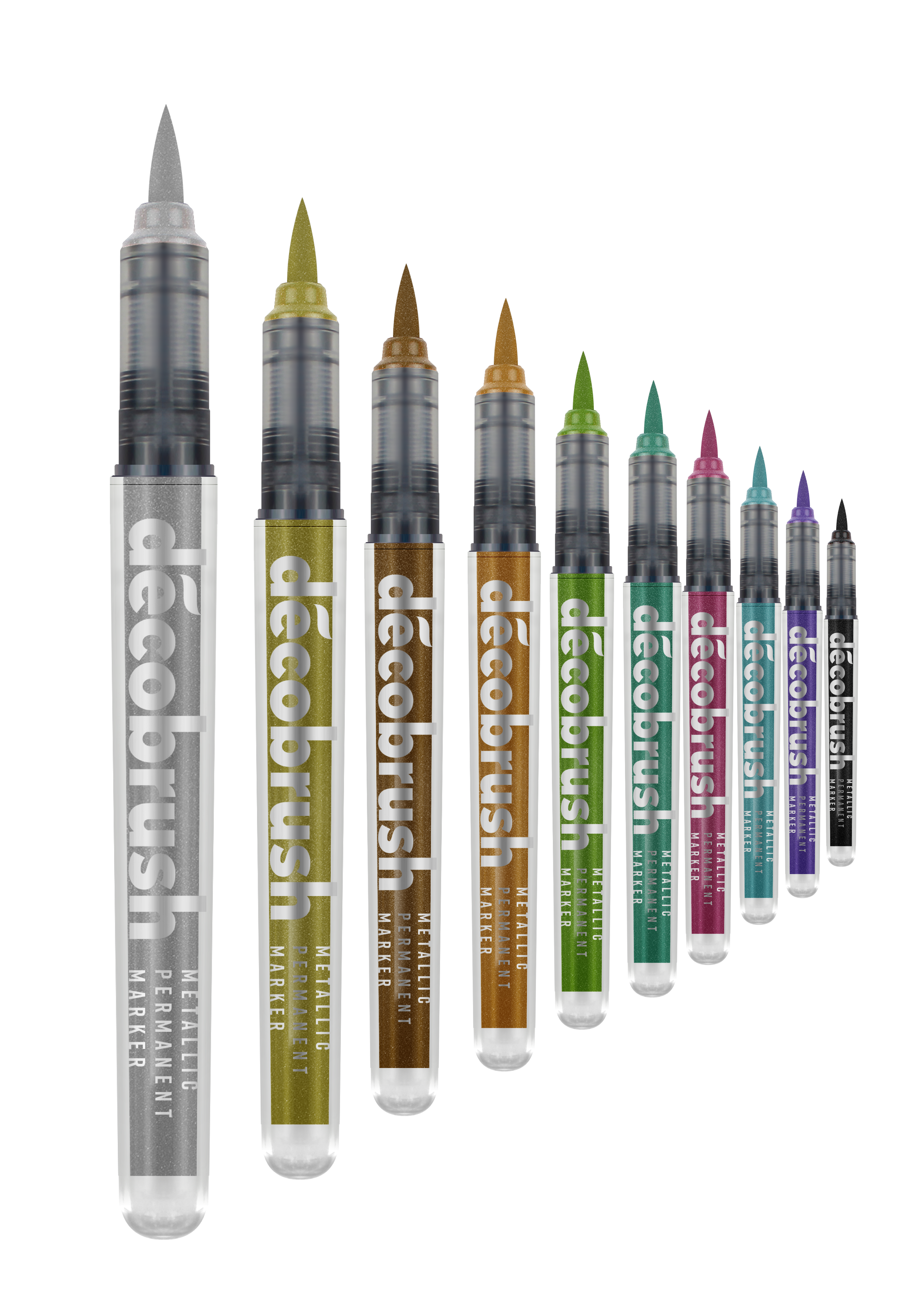 Karin Markers Decobrush Metallic Permanent Ink Set 10 Stifte in Metallbox Karin Markers Decobrush Metallic Permanent Ink Set 10 Stifte in Metallbox