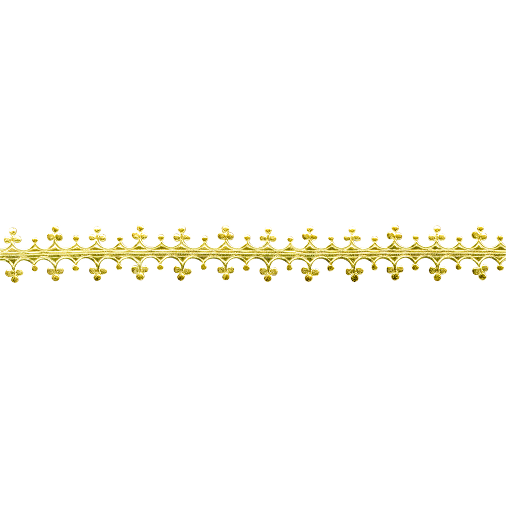 Wachsborte Barock, gold oder silber hochglänzend, 24 x 1,5 cm, 1 Stück