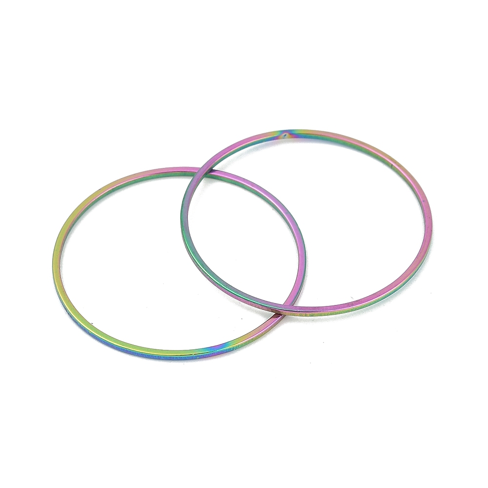 Ion Plating Edelstahl 304 Verbindungsring Rund Regenbogenfarben 30x0,8mm 1 Stück