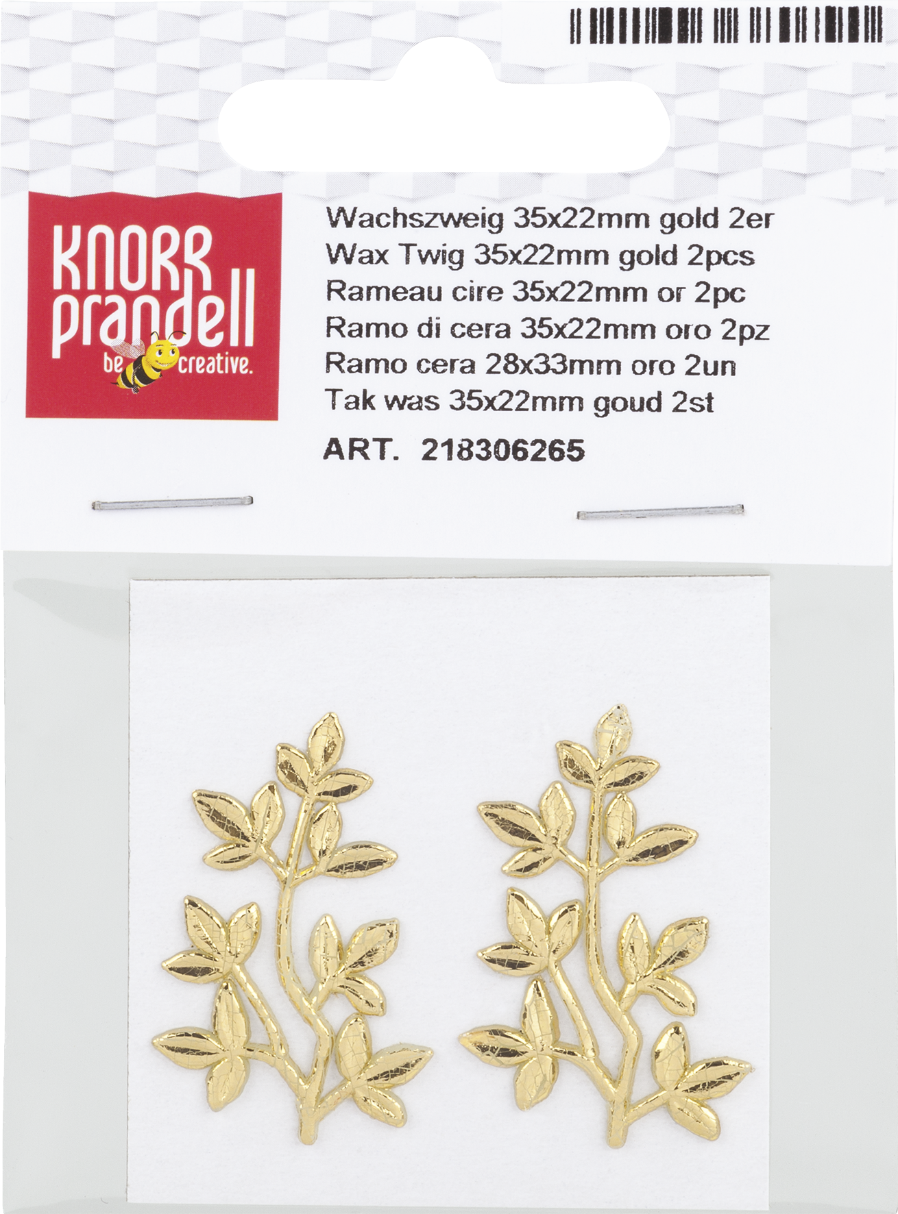 Wachsdekor Zweig 35x22mm 2 Stück Wachsdekor Zweig 35x22mm 2 Stück