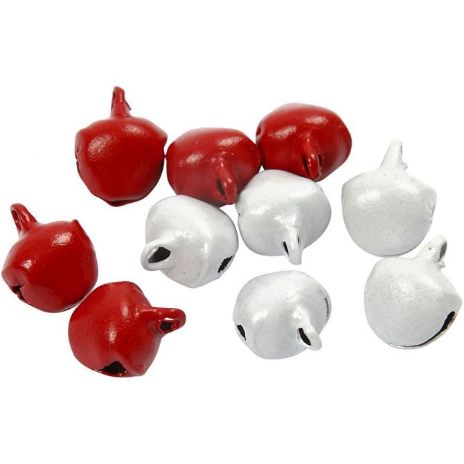 8 mm Glöckchen rot-weiß