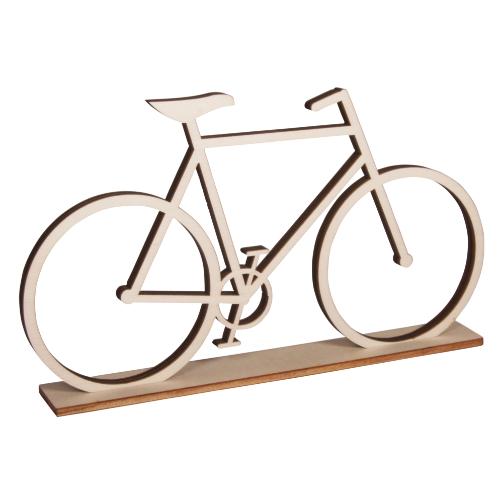 Holz-Fahrrad zum Stellen 20x11cm 100% FSC