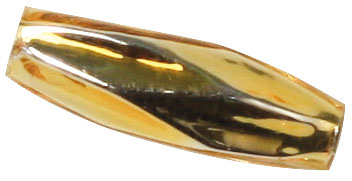 Hohlglas-Gersten 9 x 3,5 mm, facettiert, 16 Stück, gold