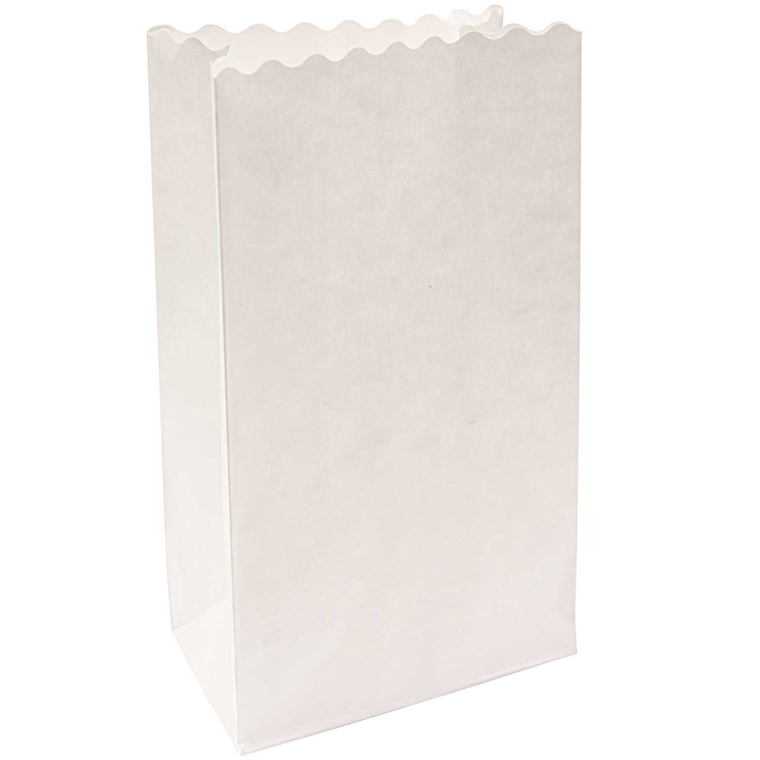 Papier Lichttüten weiß 24,5x14x8,5cm 5 Stück