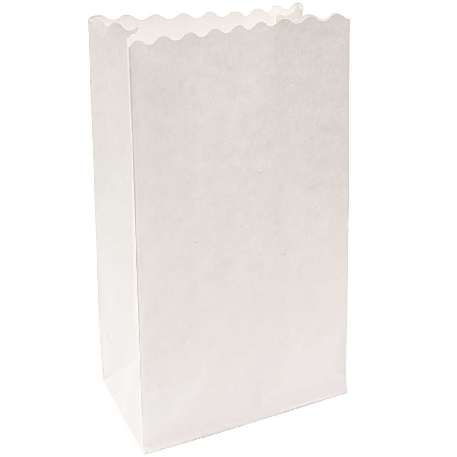Papier Lichttüten weiß 24,5x14x8,5cm 5 Stück Papier Lichttüten weiß 24,5x14x8,5cm 5 Stück