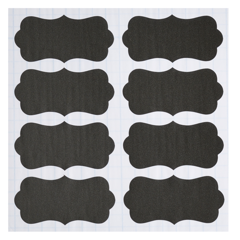 Tafelfolien-Sticker 24 Stück/Pkg, schwarz, 7,5 x 4 cm
