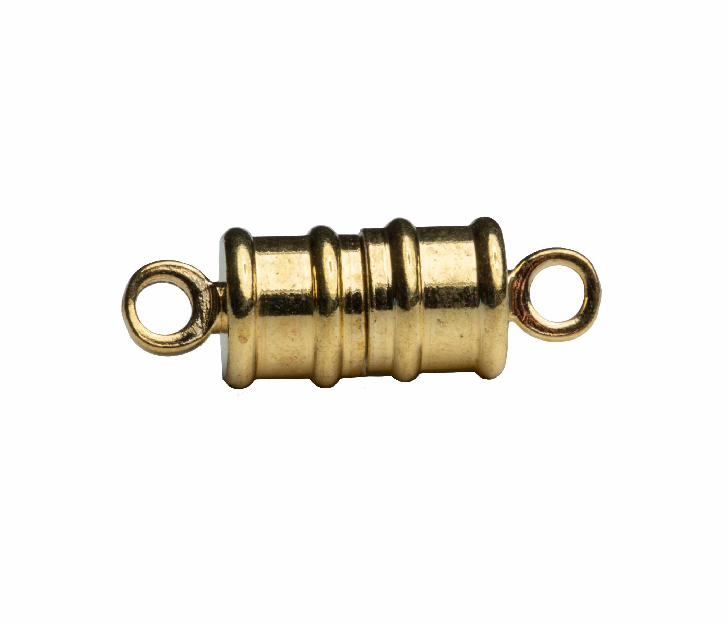 Magnetverschluss Zylinder gold 1,8cm 5 Stück 