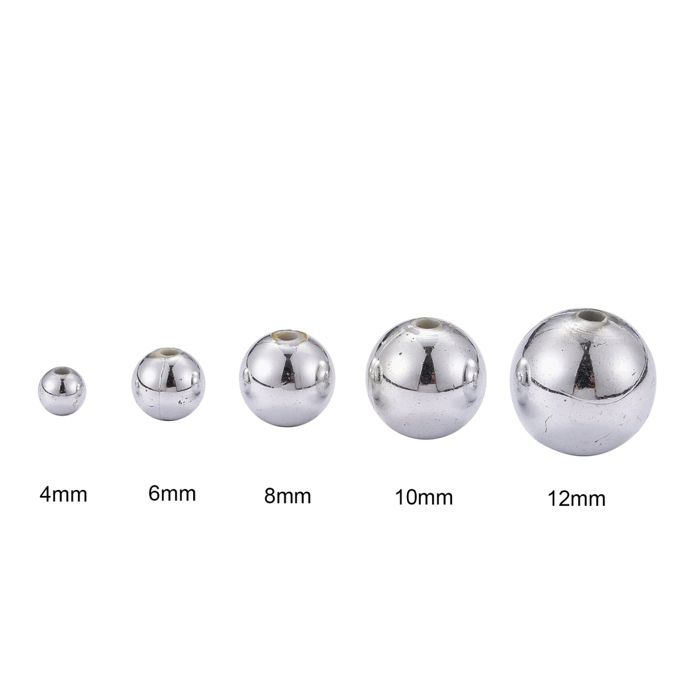 Acrylperlen Set silber 4-12mm 572 Stück/Box Lochbohrung: 1mm Acrylperlen Set silber 4-12mm 572 Stück/Box Lochbohrung: 1mm
