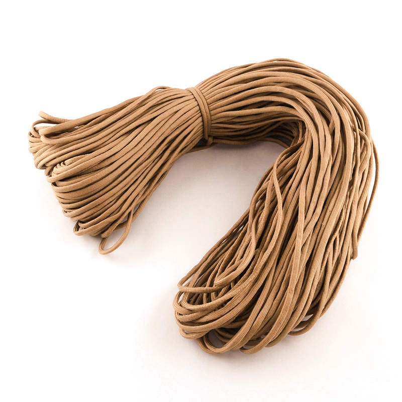 Paracord Kordel UNI HELLBRAUN einfärbig 4mm 6,4m/ Bund Paracord Kordel UNI HELLBRAUN einfärbig 4mm 6,4m/ Bund