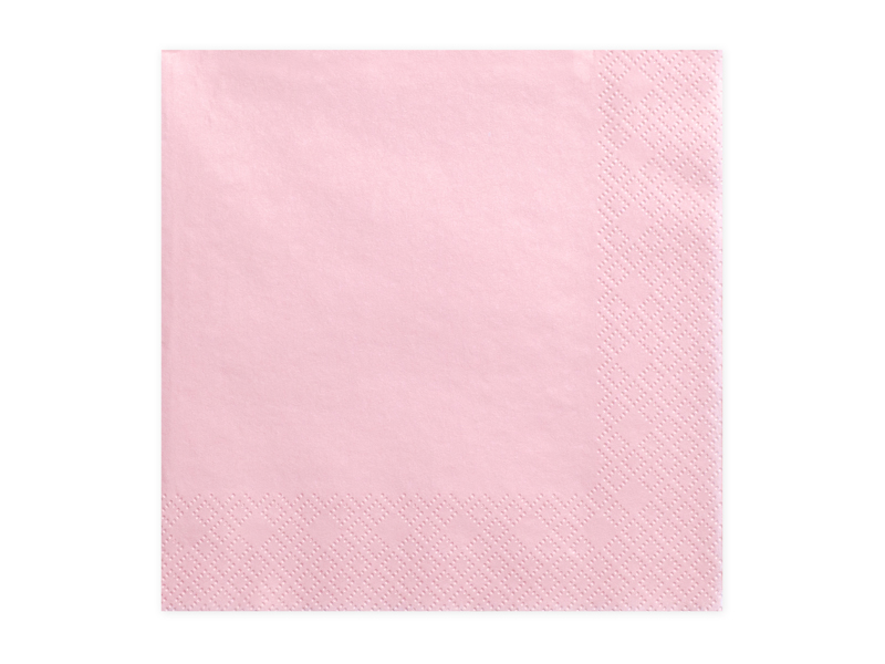 Servietten light pink 3-lagig 33 cm 20 Stück/Packung