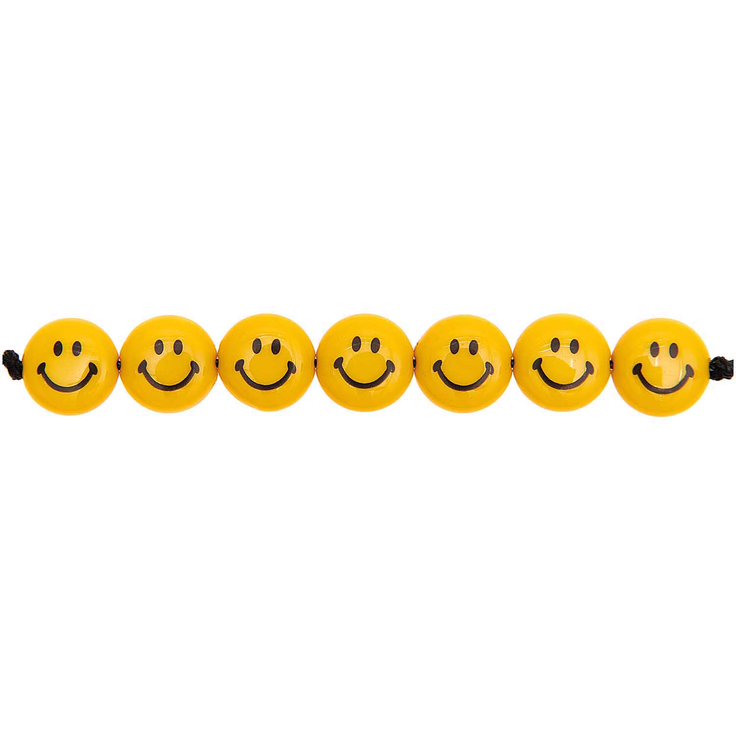 Smiley® Originals Acrylperlen linsenförmig gelb 11,5x5mm 35 Stück