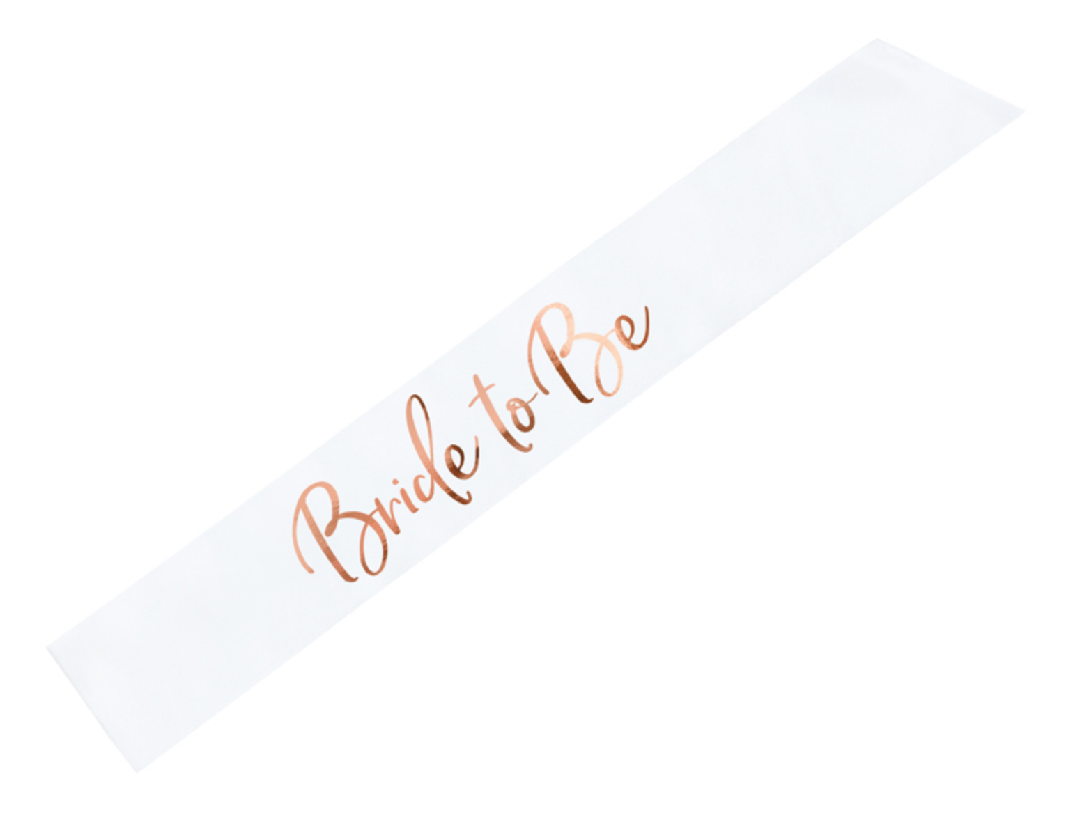 Bride to be Schärpe Sash weiß roségold 10x75cm 