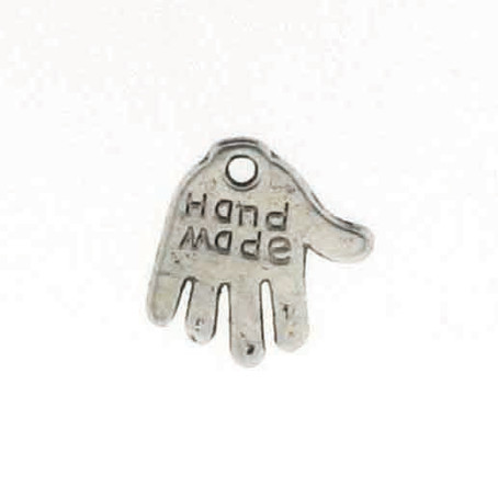 Handanhänger "handmade",12mm,  10 Stück
