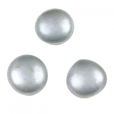 Glas Nuggets  silber matt, 18-20 mm, 100g/ca. 20 Stück Glasnuggets Glasdrops Muggelsteine