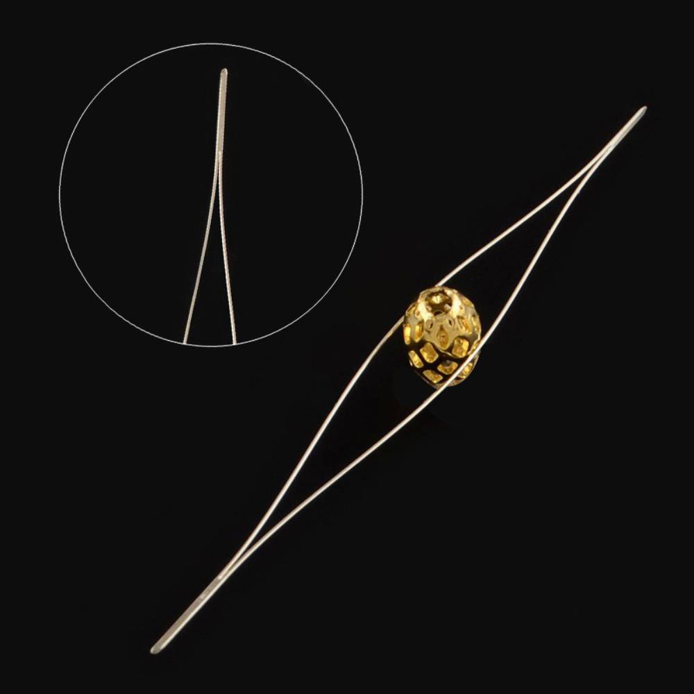 Perlennadeln aus Edelstahl Big Eye Nadeln 57 mm für Schmuckherstellung & Perlenarbeiten flexibel & rostfrei 5 Stück Perlennadeln aus Edelstahl Big Eye Nadeln 57 mm für Schmuckherstellung & Perlenarbeiten flexibel & rostfrei 5 Stück