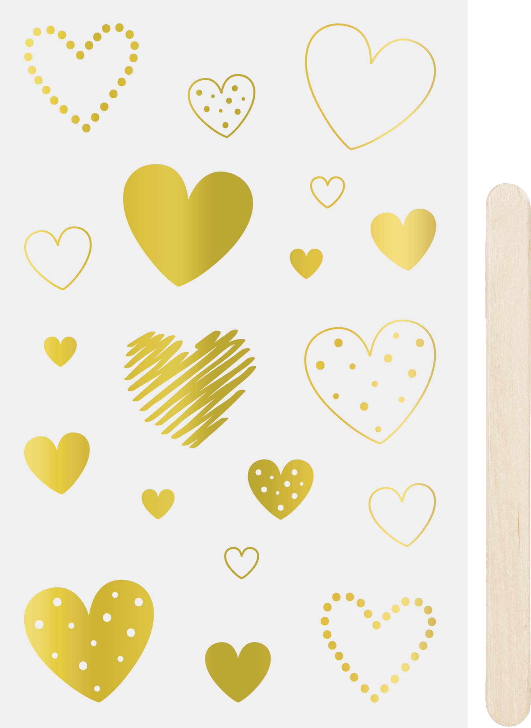 Rubbel-Sticker "Herzen" 10x19cm 