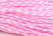 Paracord 4 mm, gemustert  , candypink-weiss, 6,4m/Bündel