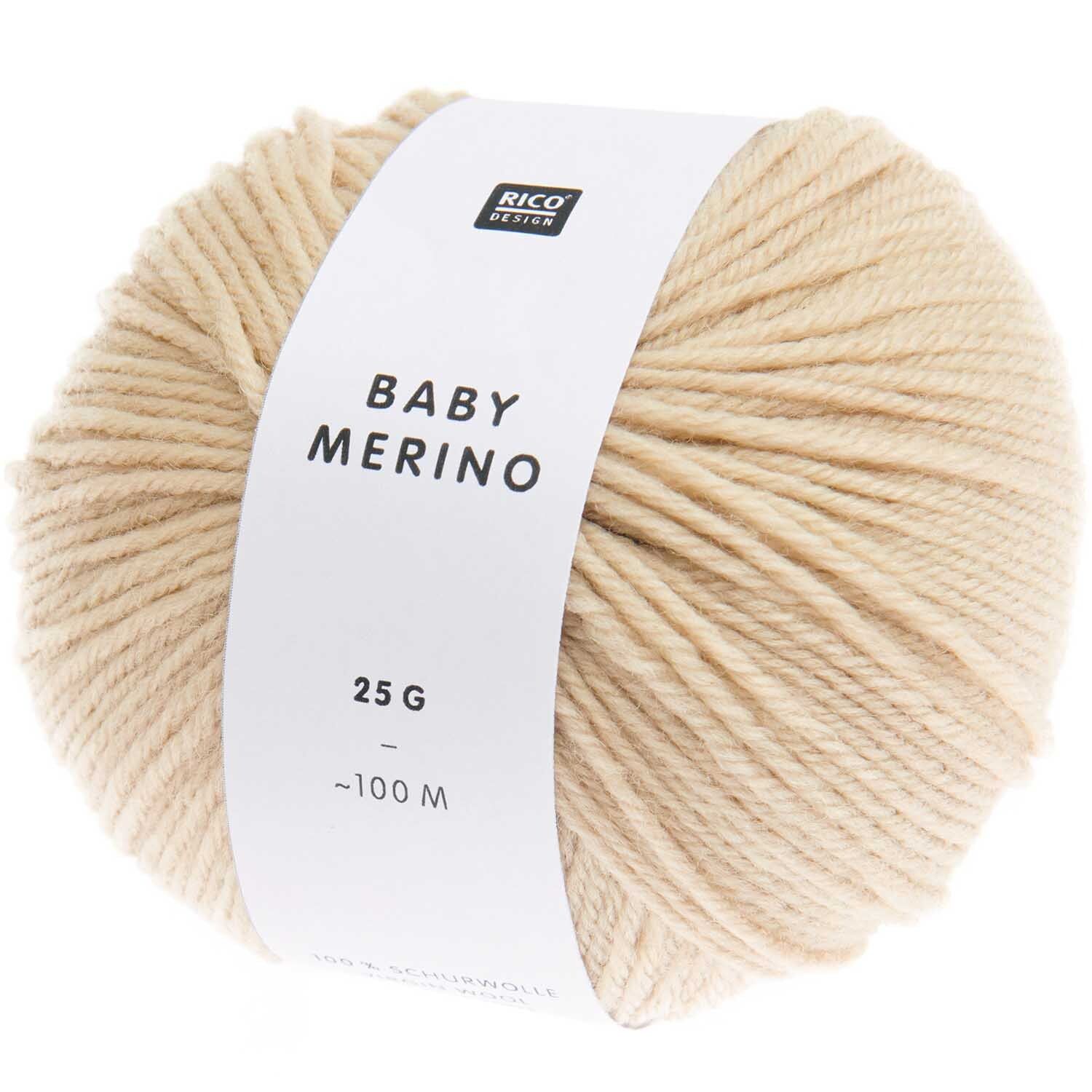Rico Design Baby Merino NATUR 100% Schurwolle 25g 100m Rico Design Baby Merino NATUR 100% Schurwolle 25g 100m