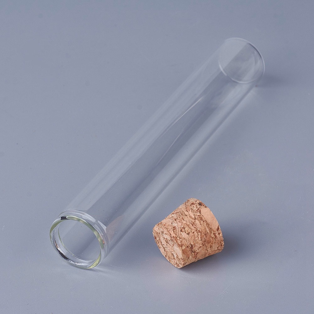 Glas mit Korken 2x13,5cm 4 Stück 