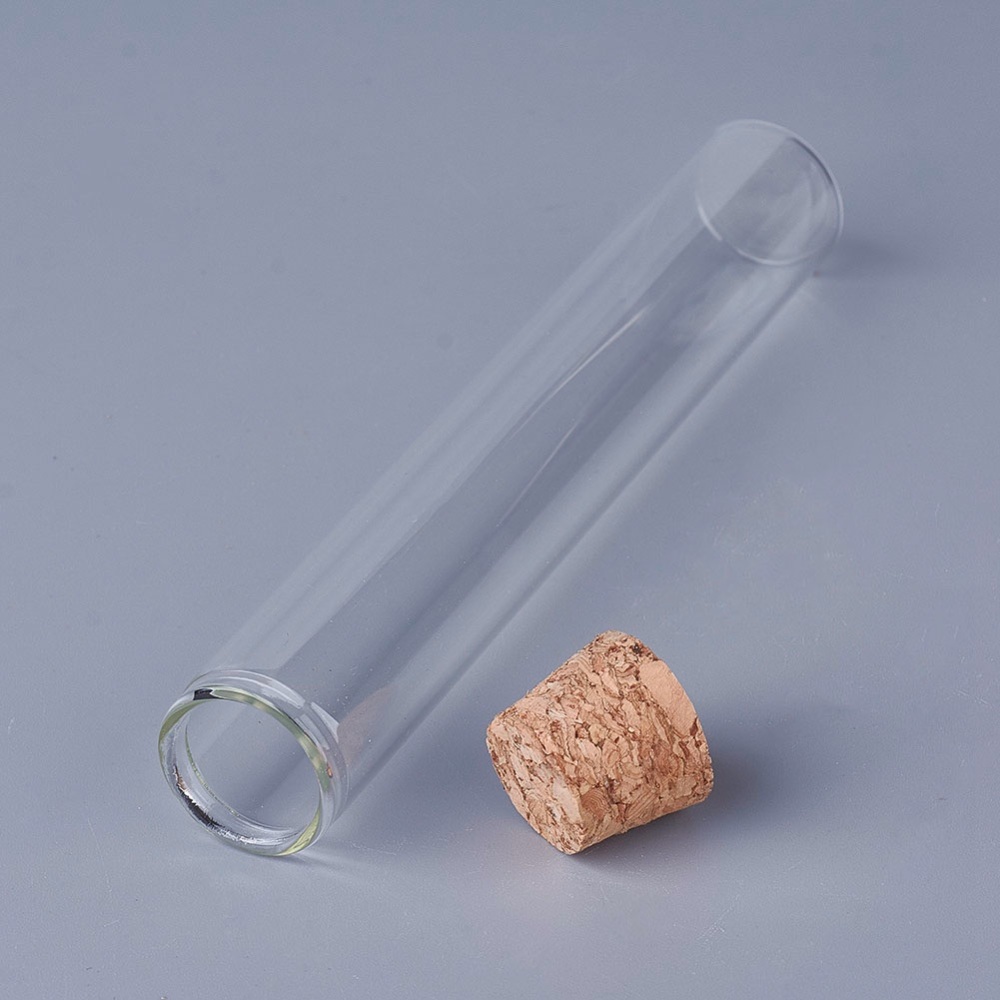 Glas mit Korken 2x13,5cm 4 Stück 