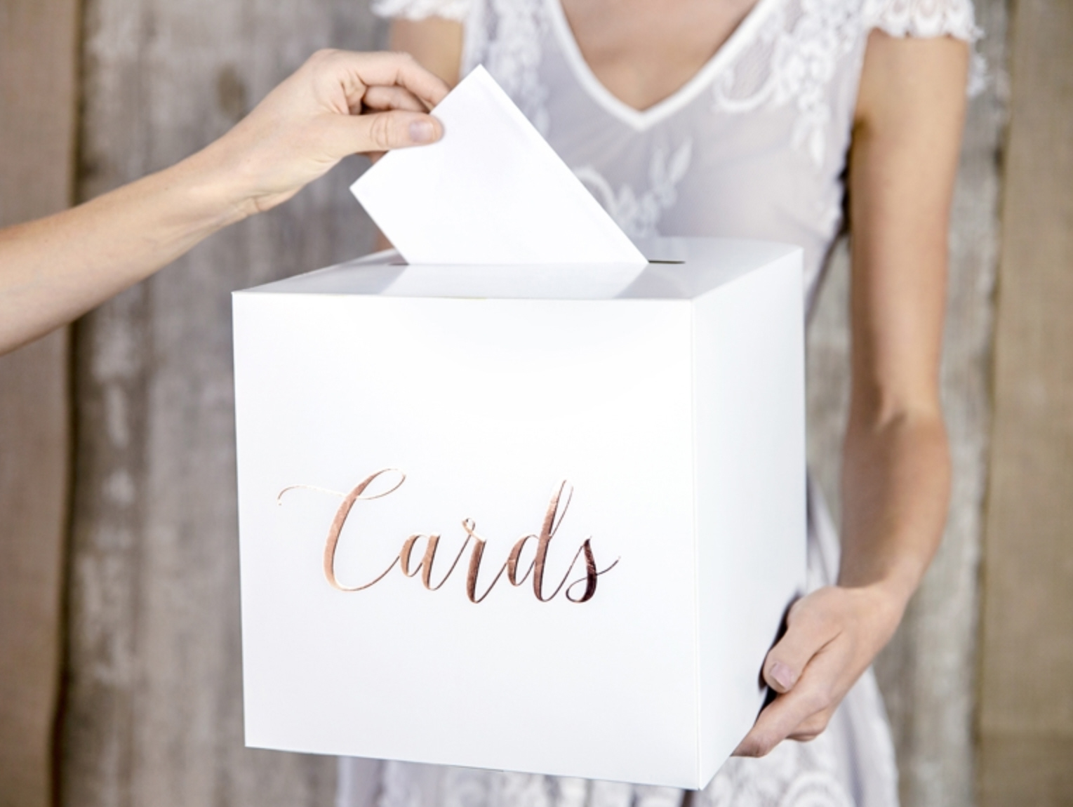 Wedding Card Box Glückwunschkartenbox 24x24x24cm 