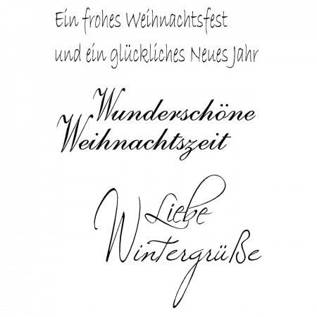 Efco Silikonstempel,Schriftzug Wintergrüße, Stempel Clear transparent, 